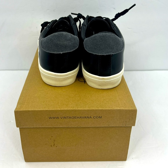 VINTAGE HAVANA, TENNIS SHOES,BLACK WITH RAINBOW SHINY STRIPES ON THE SIDE SIZE 6 - Picture 4 of 15